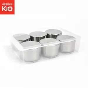 PC보존식용기 스텐원형-6P 약150g 유치원 어린이집 급식 학교 병원/보관/용기/보존용기/음식/보관통/보존