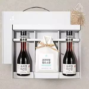 웰굿프리미엄 소금 혼합 선물세트 2호(함초400g어간장250x2)