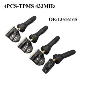 4PCS 433Mhz TPMS 타이어 압력 센서 13540602 13589601 13516165 쉐보레 호환 카마로 크루즈 임팔라 말리부