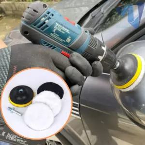 차량 가구 금속 전동드릴 광택 패드 양모 세트 75mm