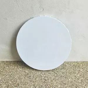 둥근 무지 백색 미술용 캔버스 25CM