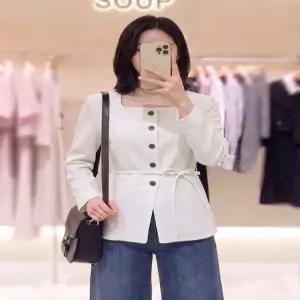 [백화점 정품] 숲 스퀘어넥 노카라자켓 SC4JK311