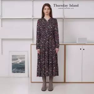 [Thursday Island] 플라워 패턴 테슬 원피스(T246MOP154W)