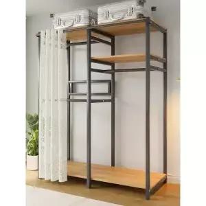 현대 옷장 주최자 보관 침실 코트 랙 바닥 코너 가정용 금속 옷걸이 모자 선반 홈 가구