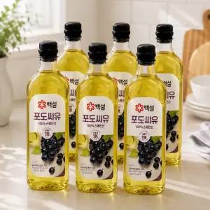 백설 포도씨유 900ml 6개