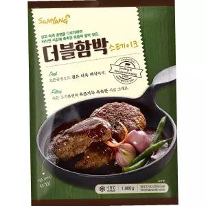 삼양 더블함박스테이크 1kg 캠핑고기