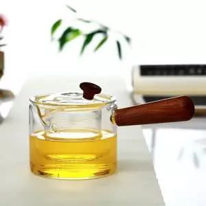[하프클럽/셀럽하우스]로하티 우드핸들 내열유리 차포트 400ml 티팟