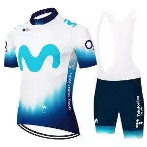 2026 팀 모비스타 사이클링 저지 남성 세트 마이요 로파 스모 여름 자전거 의류 MTB