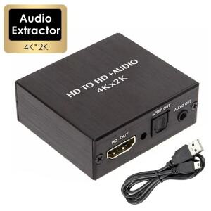 4K x 2K 비디오 추출기 HDTV에서 3.5MM 변환기 SPDIF 옵티컬 TOSLINK 스테레오 출력 분배기 어댑터