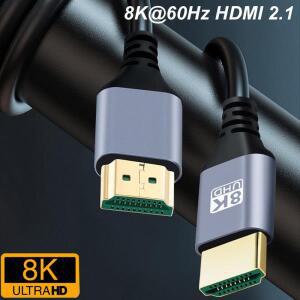 0.5M 1M 2M 3M 5M 나일론 브레이드 8K@60HZ 7680*4320 4K@120HZ 3840*2160 1080p HDR 48Gbps QFT V2.1 HDMI