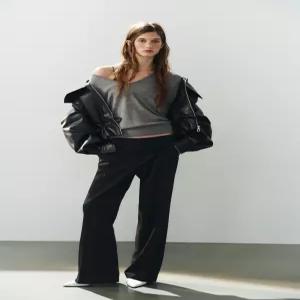 [정품] 자라 ZARA 로우라이즈 스트레이트 팬츠 - 블랙 3067/449/800