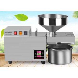 저온 착유기 참기름 짜는기계 들기름 오일프레스 소형 500W 업소용 온도조절 실버 짜기