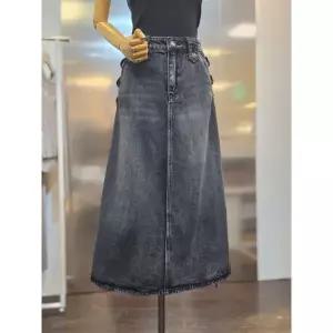 한정수량 [에고이스트] 레이스업 롱 데님 스커트 (ER3ODS01 2852592