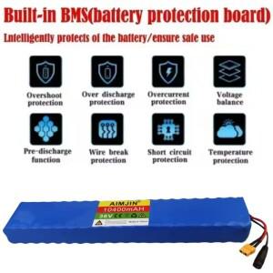 10S4P 36V 10400mAh 전동 스쿠터 리튬 배터리 18650 팩 36v