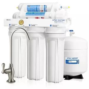 APEC Water RO-Hi 5단계 싱크대 아래 역삼투압 시스템 3/8인치 출력 빠른 흐름 NSF 인증 372 불순물 99