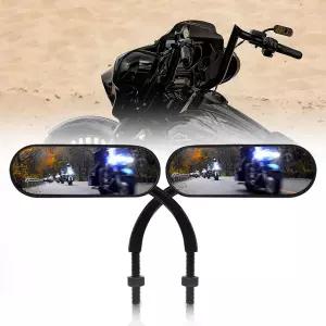 오토바이 후사경 스텔스 미러 HD 8mm10mm 360 회전 가능한 사이드 H-arley Road King Softail Street Glide