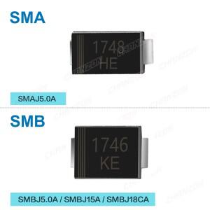 50Pcs 100% 오리지널 SMAJ5.0A TVS 다이오드 800uA 5V 400W 단방향 채널
