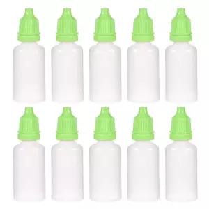 uxcell 플라스틱 드로퍼 병 20ml/0.68온스 뚜껑이 있는 빈 짜는 녹색 20개입