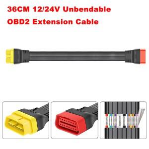 구부릴 수 없는 OBD2 연장 케이블 남성-여성 커넥터 ELM327용 16핀 진단 도구 Thinkdiag 확장 어댑터