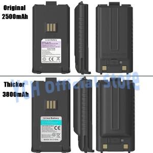 Baofeng UV-5RH 리튬 이온 배터리 BF-K5 Pro Max 워키 토키 액세서리 용 두꺼운 2500mAh Type-C 잭