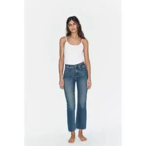 ZARA JEANS TRF CROPPED FLARE TIRO ALTO - 블루 4060/018/400