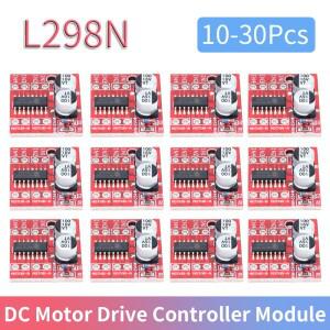 10-30Pcs L298N 전동 드라이버 컨트롤러 보드 듀얼 H 브리지 미니 소형 스테퍼 모듈 반전 PWM 속도 2채널