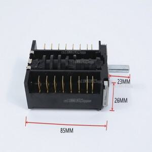 FD102B 오븐 스티머 기능 로터리 스위치, 250V 16A 8+0 포지션 선택기