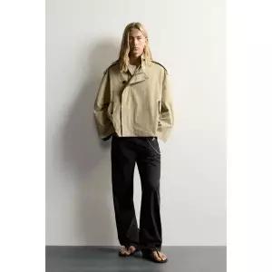 ZARA 테크니컬 크롭핏 트렌치 코트 - 샌드 4391/803/711