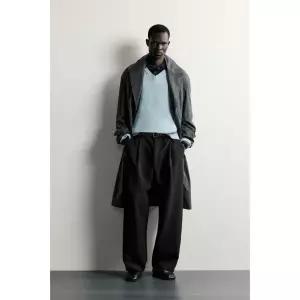 ZARA TECHNICAL RELAXED FIT 트렌치 코트 - 그레이 5854/759/802
