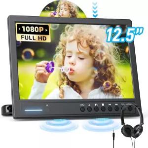 헤드폰과 자동 장착 기능이 있는 Arafuna 12.5인치 Car DVD 플레이어 헤드레스트 휴대용 1080P 영상 지원