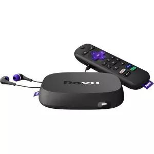 Roku Ultra Dolby Atmos 블루투스 스트리밍 헤드폰 잭과 개인 단축키가 포함된 Voice 리모컨