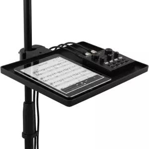 Mic Stand Tray 11 x 10.8 믹서 및 장비용 대형 마이크 스탠드 트레이 견고한 ABS 플라스틱 소재 단단한
