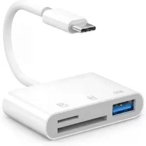 17e 17 16 15 Pro Max Air용 USB C Sd 카드 리더기 카메라 전송용 Micro Tf Ss 메모리 어댑터 디지털