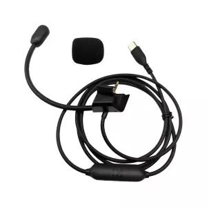 QC35용 마이크 붐이 장착된 Masreoi 교체형 타입 C 케이블 2.5mm 인터페이스 1.2m / 47.24 내구성 좋은
