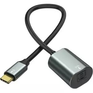 XMSJSY USB Type-C to SPDIF 광 오디오 케이블 30CM/11.8 타입 C 남성용 TOSLINK 여성용 PCM 스테레오