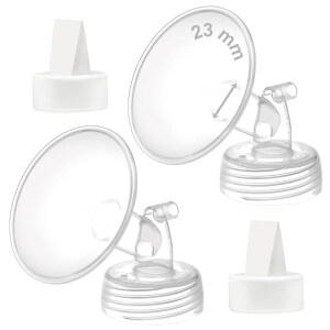 Maymom 23mm 플랜지 및 덕빌 밸브는 Spectra S1 S2 9 Plus와 호환되며 원래 펌프 부품이 아닐 경우 부품 밸브로 교체하세요