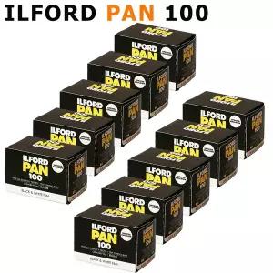 10롤 ILFORD Pan 100 흑백 네거티브 135 35mm 필름 입문용 롤당 36매 H35 M35 M38 F9 호환
