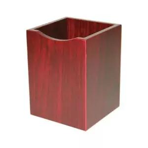 우드클럽 원목 사각연필꽂이 7350FBU 마호가니 74x74x98mm (1개)