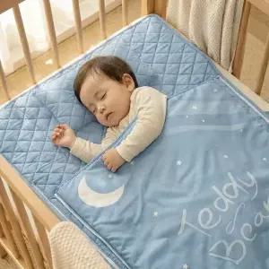 테디베어 정품 어린이집 올인원 낮잠이불세트 (블루) (가방포함) (TB-BED)