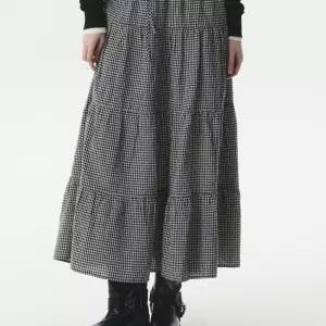 [매장정품] 후아유 Check Long Tiered Skirt WHWHG2441F