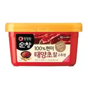 청정원 순창 100% 현미 태양초 찰고추장 2kg 1개 -