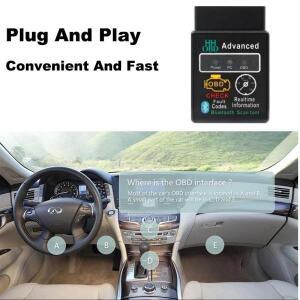 블루투스 ELM327 OBD2 자동차 코드 리더 스캐너 V1.5  감지기 체크 엔진 진단 도구 iOS/안드로이드 호환/PC