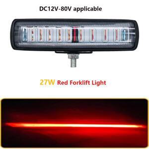 27W LED 지게차 LightsTruck 안전 작업 표시줄 12-80W 빨간색  빔  영역 경고 램프 사이드 라인 마커 조명