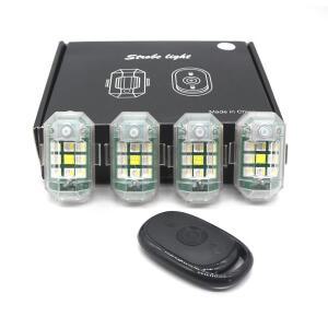 1/2/4Pc 원격 바이크 오토바이 조명 RC 드론 LED 플래시 무선 수정 날개 항공기 비행기 헬리콥터 경고등