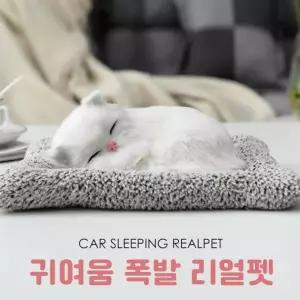인형장식 고양이 차량용 강아지 리얼펫 잠자는