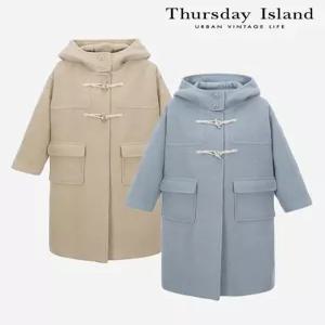 써스데이아일랜드Thursday Island 후드 더플 롱 코트T238MCT634W2742516
