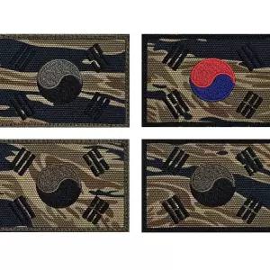 탄 타이거 스트라이프 태극기 패치 와펜 DDB9D