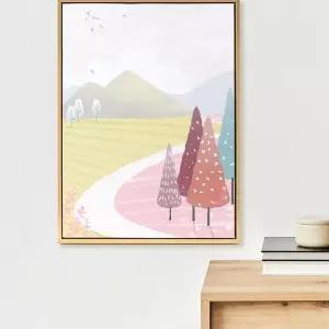 PL 초경량 액자 감성 일러스트 캔버스 풍경F 30x40cm No5 탁상용액자 7D3C4