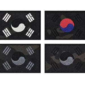 블랙 멀티캠 태극기 패치 와펜 C2BF1