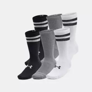 언더아머 UNDER ARMOUR 1387058-101 블랙,그레이,화이트 3컬러 UA 에센셜 크루 삭스 6켤레 중목
